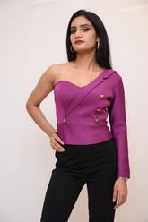 Pompus Blush Blazer Top
